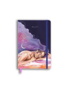 CUADERNO HANNAI TAPA DURA BULLETS JOURNALS OCASO CON GOMA 21X15CM 100G 128H PUNTEADO