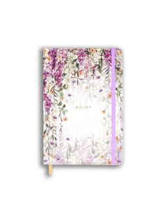 CUADERNO HANNAI TAPA DURA BULLETS JOURNALS PENELOPE CON GOMA 21X15CM 100G 128H PUNTEADO