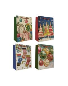 BOLSA NAVIDAD PEQUEÑA COLORS 23X18X8CM PAQUETE 12UD