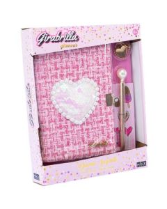 DIARIO CANDADO NICE GIRABRILLA GLAMOUR + BOLIGRAFO