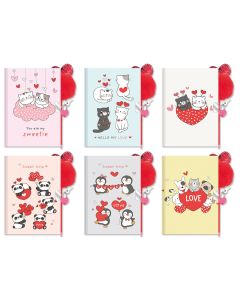DIARIO CANDADO BISMARK LOVE YOU + BOLIGRAFO POMPOM