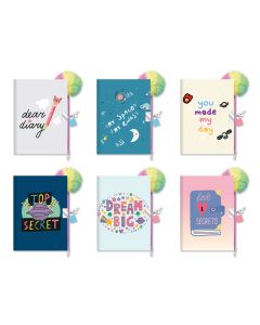 DIARIO CANDADO BISMARK SECRETS + BOLIGRAFO POMPOM