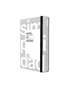 CUADERNO MOOVING TAPA DURA RAYADO PAPEL DE PIEDRA CON GOMA A5 90G 96H LISO