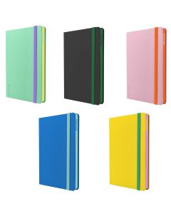 CUADERNO MOOVING TAPA DURA RAYADO CON GOMA A6 90G 96H HORIZONTAL