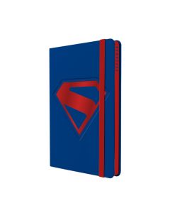 CUADERNO MOOVING TAPA DURA SUPERMAN CON GOMA A5 90G 96H HORIZONTAL