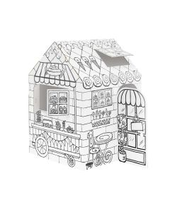 CASITA DE JUEGOS CARTON FELLOWES PARA PINTAR PASTELERIA +3 AÑOS 121X83X83CM
