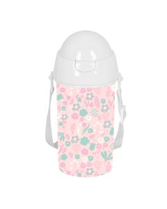 BOTELLA SAFTA PVC CON PAJITA PREESCOLAR MARIPOSA APERTURA AUTOM. 500ML