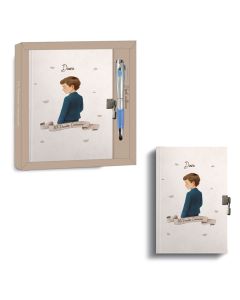 DIARIO CANDADO ARGUVAL COMUNION + BOLIGRAFO MULTIFUNCION NIÑO 18X13CM 90H