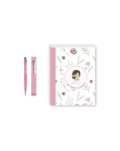 DIARIO CANDADO ARGUVAL COMUNION + BOLIGRAFO MULTIFUNCION NIÑA 15X11CM 80H
