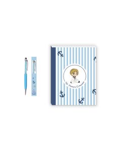 DIARIO CANDADO ARGUVAL COMUNION + BOLIGRAFO MULTIFUNCION NIÑO 15X11CM 80H