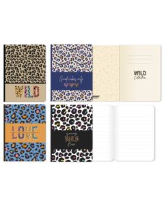 CUADERNO BISMARK TAPA DURA ANIMAL PRINT A5 80G 80H HORIZONTAL