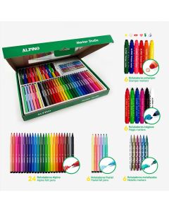 ROTULADORES ALPINO ESTUDIO DE 48 PIEZAS