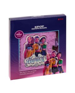 DIARIO CANDADO SAFTA + BOLIGRAFO 10 COLORES K-POP DEMON HUNTERS STATIONERY